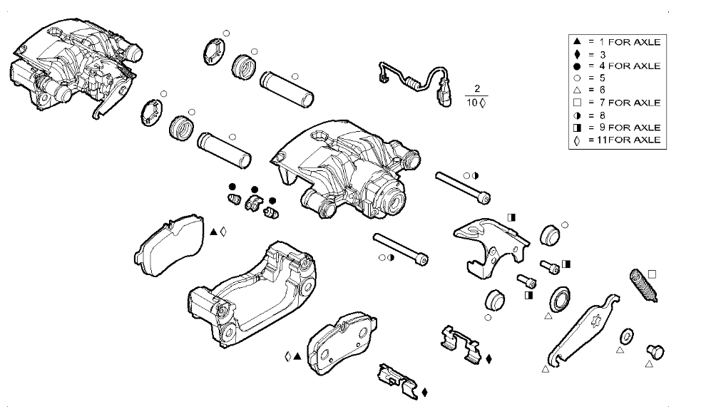 Kit plaquettes + témoins d'usure - 500055564